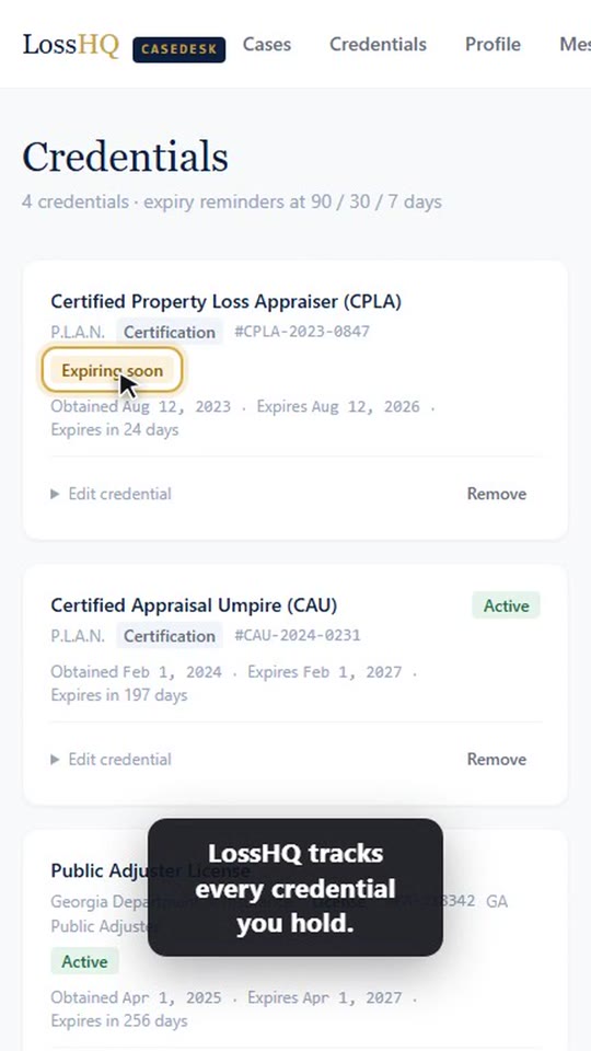 Credentials that never lapse